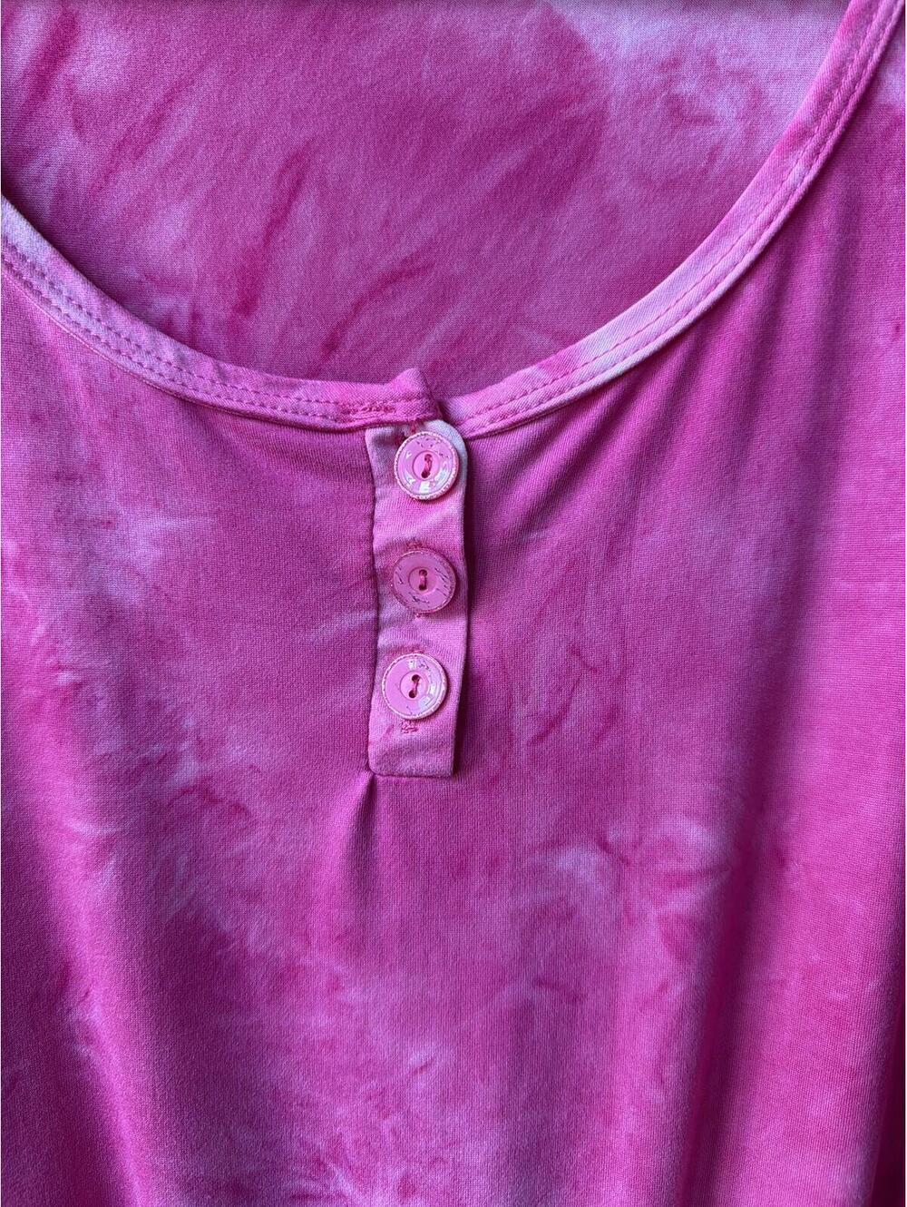 Emme Jordan Pink Tie Dye Romper Fits Small - Picture 3 of 6